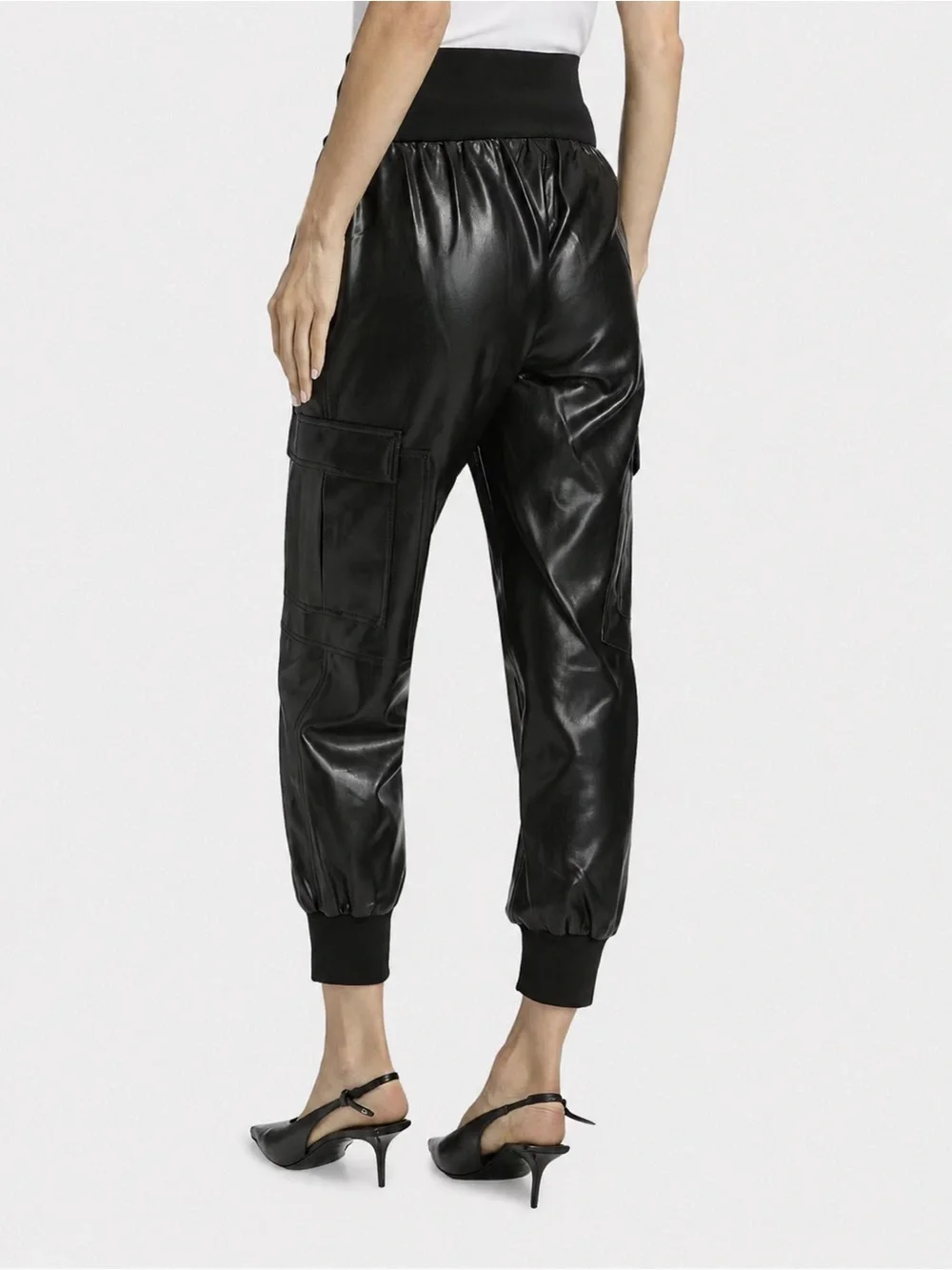 Cinq à Sept Likely Giles Faux-Leather Crop Pants Size XS